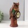 Polystone souvenir with clinics "Eagle in a green jacket on the column" 15x12.5x32 cm