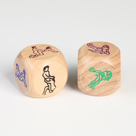 Cubes for adults "Pose", 2 pcs, 2.6 x 2.6 cm, wooden, 18+-4