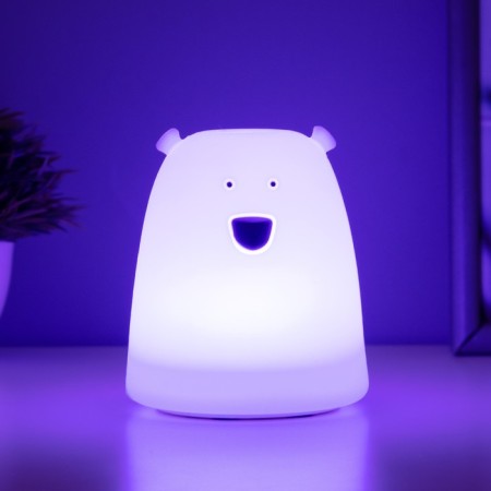 Nightlight "Antistress Cyaksh Bear" Led RGB from batteries 3AAA 9x9x10.5 cm Risalux-5