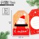 Schildik decorative for the gift "With Love", 6.5 x 9.9 cm, New Year