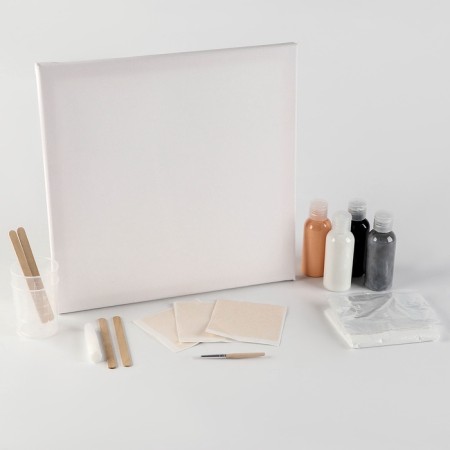 Set for creativity. Drawing by acrylic on canvas with a “luxury”-3