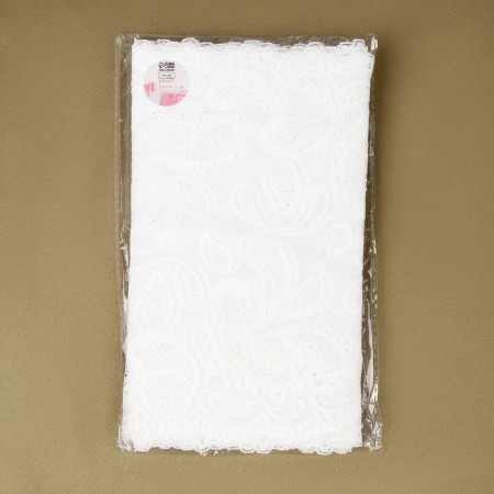 Lace elastic fabric, 230 mm × 2.7 ± 0.5 m, white color-4