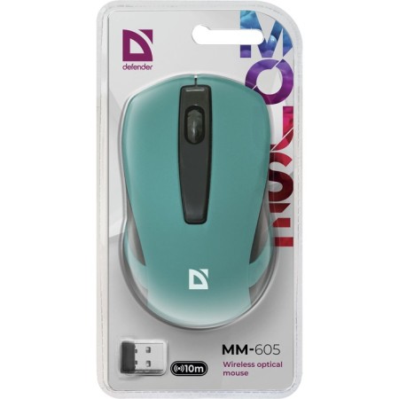 Mouse Defender MM-605, wireless, optical, 1200 dpi, 2xaaa (not in compli), green-3