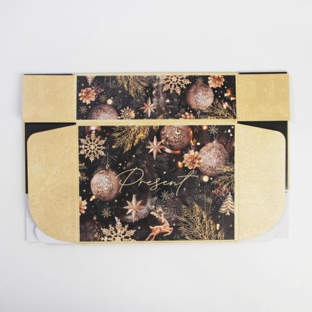 Folding box Pressent, 30.7 x 22 x 9.5 cm, New Year-7