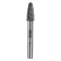 Borfraz on metal Denzel 72042, carbide, parabolic, type-F, 8 mm