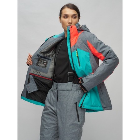 Ski suit female, size 44, green color-5