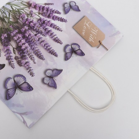 Package gift craft "Butterflies" 31.5 x 25 x 11.5 cm, 120 g/m²-2