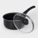 Consul bucket, 2.7 l, glass cover, plastic handle, anti -stick coating, black color
