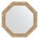 Mirror in the baguette frame, aged silver with weaving 70 mm, 58x58 cm