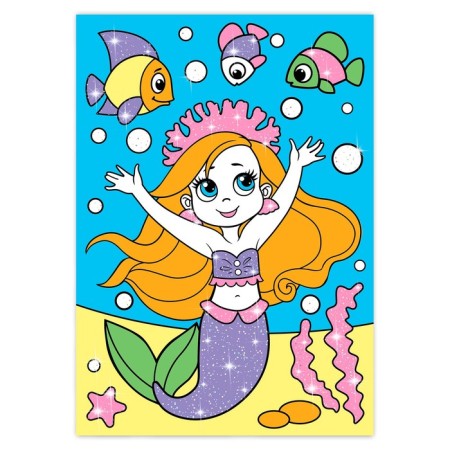 Set for creativity. Coloring with sparkles "Mermaid"-1