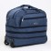 Road bag on wheels, a lightning department, with an increase, an outer pocket, blue color