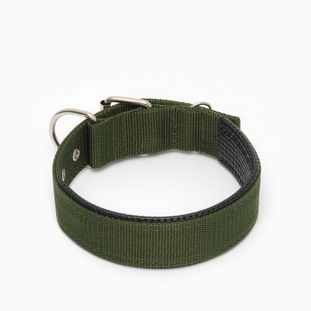 Collar "Comfort" Combined, 60 x 4 cm, Osh 44-55 cm, dark green-1