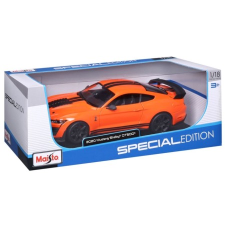 MASTO DIE-CAST 2020 Ford Shelby GT500 machine, opening doors, 1:18, Orange color-11