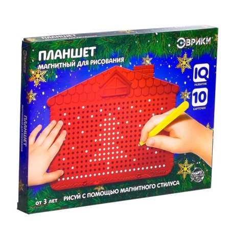 The training tablet "Magnetic drawing", New Year, red color, 375 holes-6