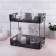 Organizer 2-level 31*20*29cm black/silver k/corner nakl QF