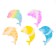 Developing toy "Dolphin" with suction cups, color mix