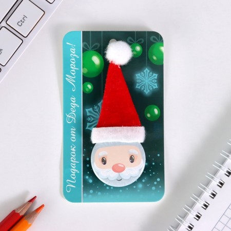 New Year of the setting icon with a cap d = 35 mm "Grandfather Frost" 6.5x11 cm-1