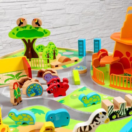 Игрушка из дерева «Стол с животными» 84.5 × 84.5 × 39 см-2