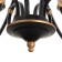 Chandelier 2713/6 E27 40W black and gold 77x77x52-82 cm Bayerlux