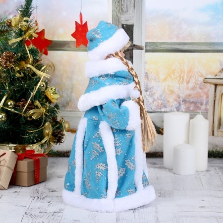 Snow Maiden "Blue fur coat, with a stub" moves, 40 cm-3