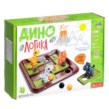 Board game "Dino Logic", 1 player, 7+-8