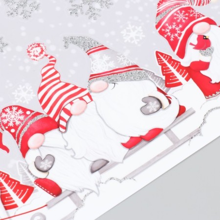 Decorative sticker Room Decor "Dwarves in the sleigh" 21x53 cm-1
