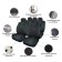 Covers for seats universal "Monro", 11 before., Raun. Comfort, velor, black.