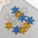 Decor for creativity "Color snowflakes" 3 × 3 cm (set 12 pcs) mix