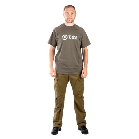 T-shirt 7.62 LOGO, cotton, olive, rs XS-2