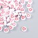 Beads for creativity plastic "Red Heart with a white middle" set 20 grams 0.7x0.7x0.4 cm 464563
