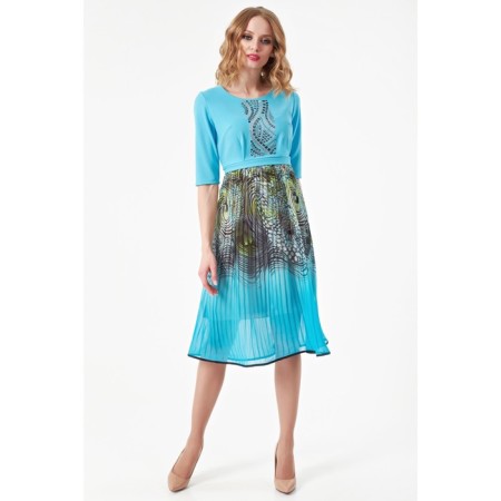 Women's dress, size 42, blue color-1