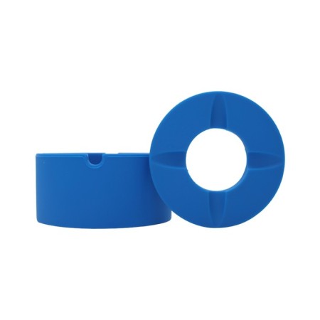 Silicone ashtray, with a lid, round, 8.3 x 4 cm, blue-4