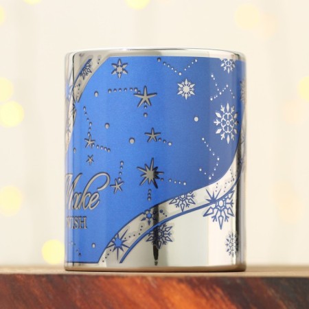 Ceramic mug Make a Wish, 330 ml, silver color-1