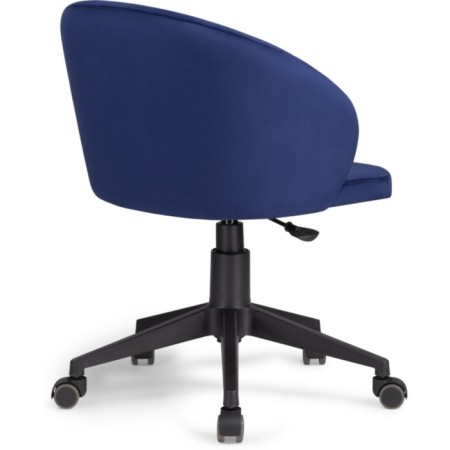 Computer chair Plastic/velor, black/blue 59x60x78 cm-4