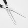Hairdressing scissors, filigree, with emphasis, blade-6 cm, black color, n-053 km