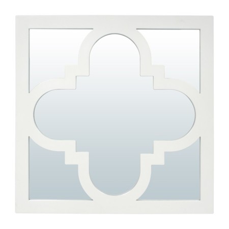 QWERTY mirror "Verona", decorative, 40x40 cm, white color
