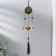 Music of wind metal "Elephants on the coin" 2 bells 37 cm