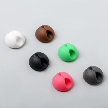 Clamps for wires, 6 pcs, color mix-6