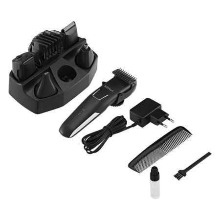 Trimmer KitFort KT-3134, for beard/mustache/nose, from battery, 5 nozzles, black-7