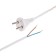 Electric cord with a PVS fork 2x0.75 mm2 5m (white) rexant