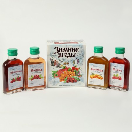 Gift set of syrup winter berries, 4 pcs. 100 ml-1