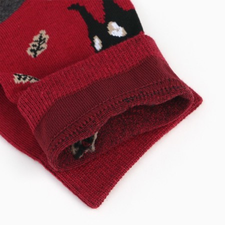 Male socks (2 pairs), burgundy/black color, size 42-43-4