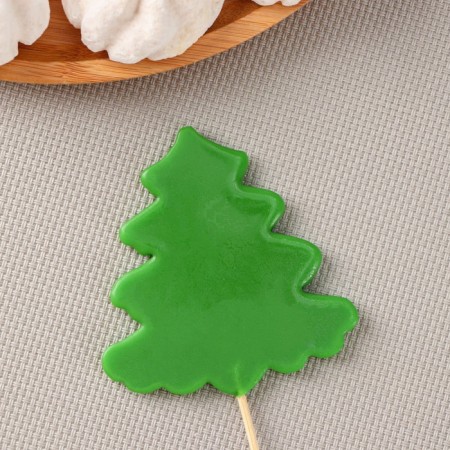 Silicone Mold for candy and chocolate "Christmas tree", 12 × 9 × 0.8 cm, h = 8 cm, the color is transparent-3