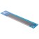 Delight comb aluminum, 25 cm, with a flat handle, 61 tooth 36 mm, black and blue