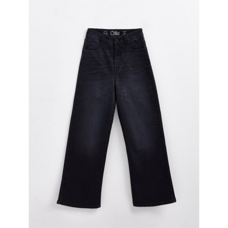 Jeans wide female Conte Elegant, size m, color Washed Black-3