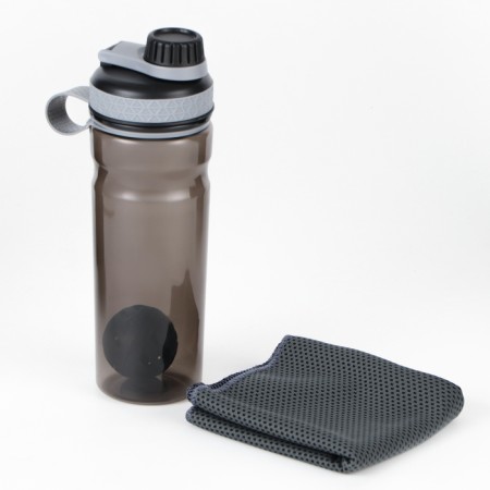 Set 2 in 1 "Sport": shaker 800 ml, cooling sports towel 30 x 100 cm