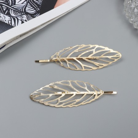 Invisibility for hair "Florence" (set 2 pcs) sheet, 7.5 cm, gold