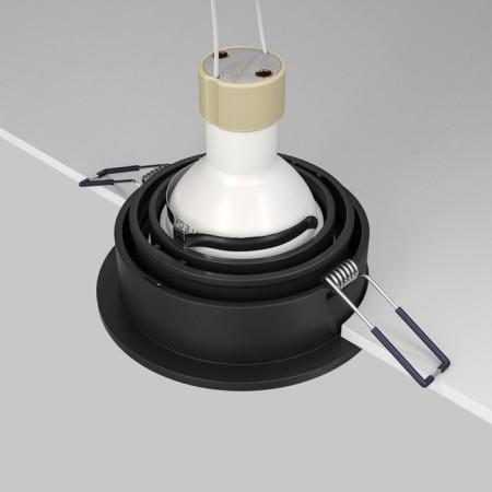 The built-in lamp Technical DL025-2-01B, 1x50W, 9.2x9.2x4 cm, GU10, black color black-6