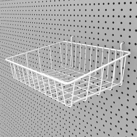 Wink shelf on a perforated chipboard panel, 300 × 250 × 100 mm, white color