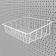 Wink shelf on a perforated chipboard panel, 300 × 250 × 100 mm, white color